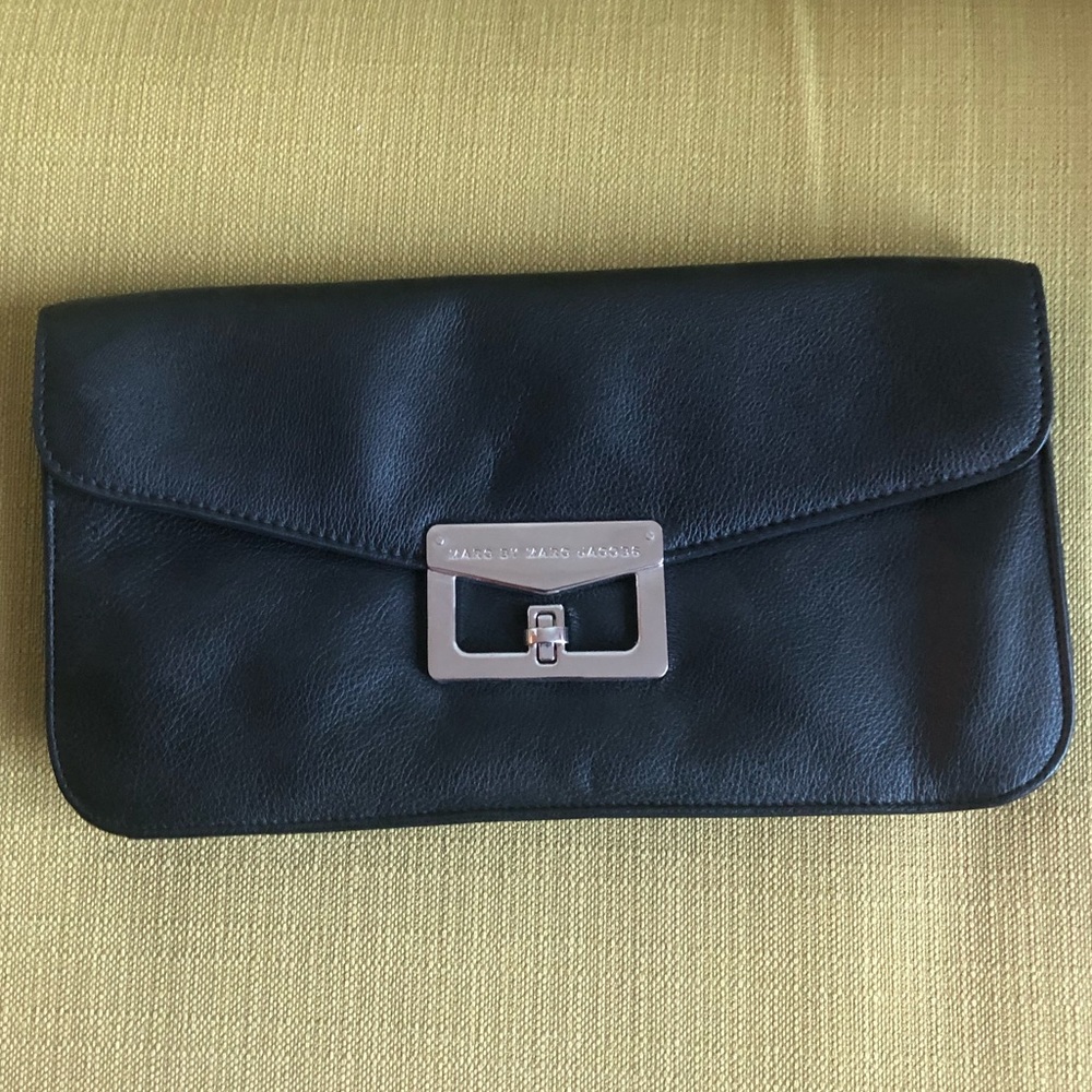 Marc by Marc Jacobs black leather clutch Like New